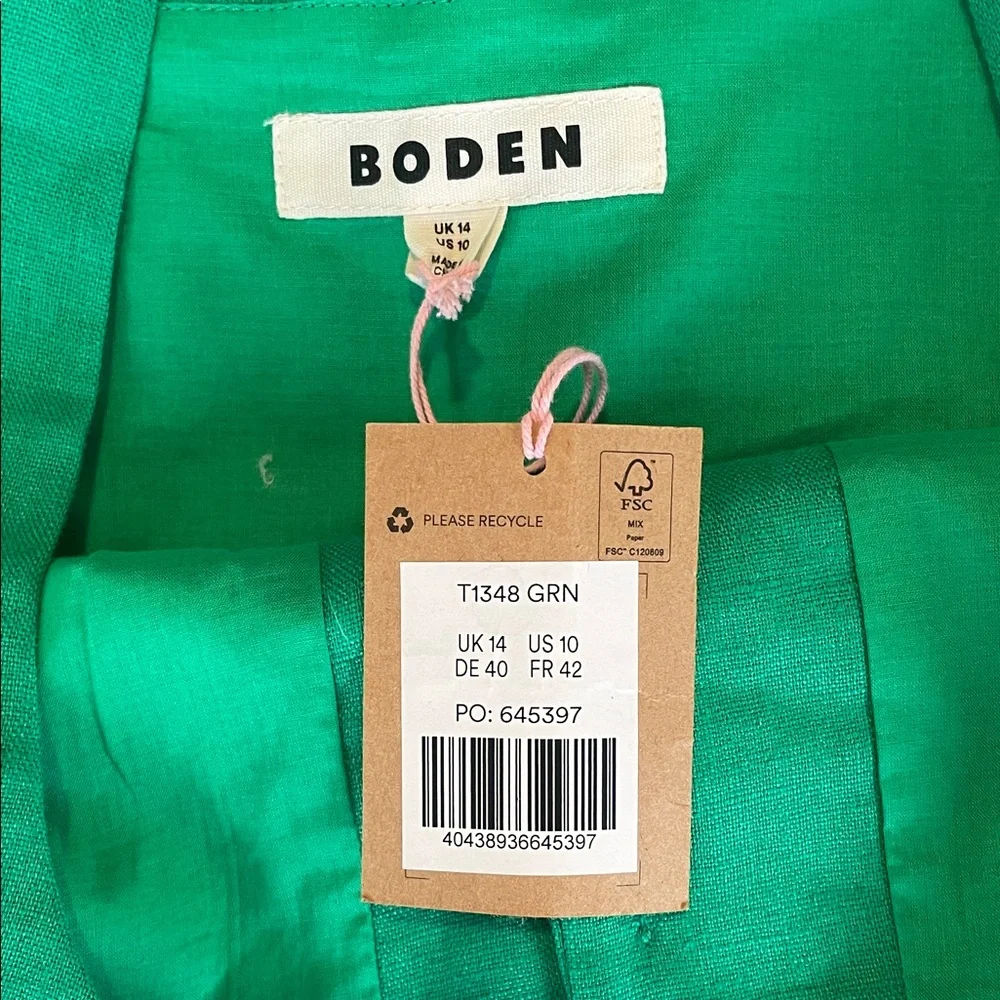 Boden Linen NWT Button Down Tank Top 10 - Picture 3 of 8